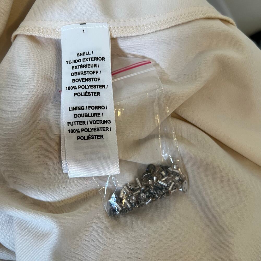 BHLDN Anthropologie Vilette Maxi Dress Beaded Bodice Strappy Blush Womens Size 4 - Picture 14 of 15